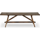 Elio Burnt Bleached Oak Small Coffee Table  Four Hands