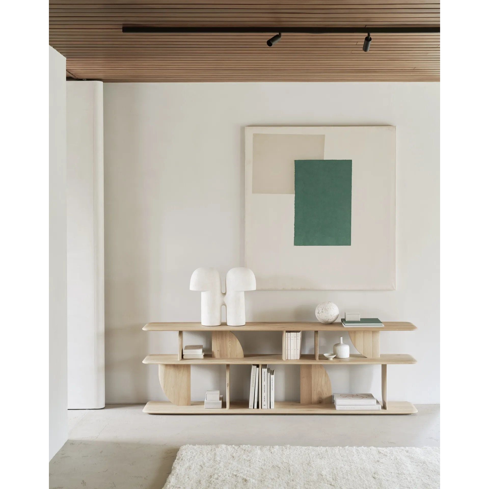 Featuring Geometric Oak Sofa Console by Ethnicraft at Amethyst Home. In the Geometric collection, shapes intersect in unexpected ways, creating playful contrasts with light and shadow at every angle. The Geometric console offers an eye-catching addition to an entry or hallway.

IIDA/HD Expo 2024 Product Design Awards – Winner – Casegoods and Freestanding F. Amethyst Home provides interior design, new home construction design consulting, vintage area rugs, and lighting in the Alpharetta metro area.