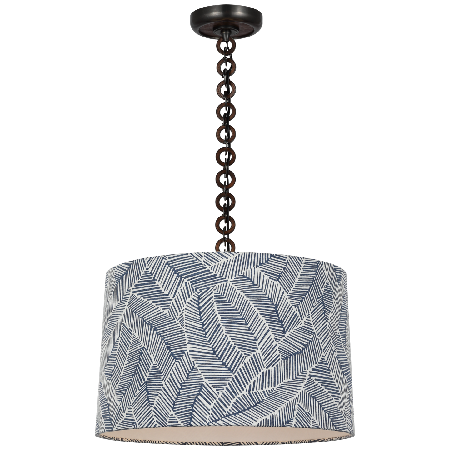 Featuring Evelyn 19" Hanging Shade Bronze and Natural Oak by Visual Comfort at Amethyst Home. Add a touch of elegance to any room with the Evelyn 19" Hanging Shade in Bronze and Natural Oak. This sophisticated hanging shade provides both practical lighting and a stylish statement piece. Crafted with attention to detail, it's the perfect addition to elevate your space.
Overall Dim. Amethyst Home provides interior design, new construction, custom furniture, and area rugs in the Des Moines metro area