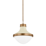 Maxton Pendant - Patina Brass And Soft Sand