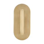 Featuring Fielle Small Sconce Hand Rubbed Antique Brass by Visual Comfort at Amethyst Home. The Fielle series by Kelly Wearstler is a clever design fitted with integrated LED technology with a seriously pared-down profile. Featuring minimalist silhouettes with modern design details, the distinctive Fielle series offers a versatile range of lighting, including sconces, table and fl. Amethyst Home provides interior design, new construction, custom furniture, and area rugs in the San Diego metro area