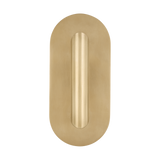 Featuring Fielle Small Sconce Hand Rubbed Antique Brass by Visual Comfort at Amethyst Home. The Fielle series by Kelly Wearstler is a clever design fitted with integrated LED technology with a seriously pared-down profile. Featuring minimalist silhouettes with modern design details, the distinctive Fielle series offers a versatile range of lighting, including sconces, table and fl. Amethyst Home provides interior design, new construction, custom furniture, and area rugs in the San Diego metro area