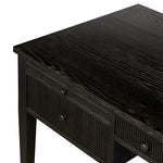 As lovers of luxe style at Amethyst, we love the nature inspired Bush Desk - Distressed Black Oak. This item pairs well with other brands such as Loloi Rugs and is perfect for eclectic homes Amethyst Home provides interior design, new home construction design consulting, vintage area rugs, and lighting in the Monterey metro area.