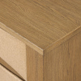 As fans of wabi sabi style at Amethyst, we love the warm modern inspired Wilmina Nightstand - Amber Oak Thin Veneer. This item pairs well with other brands such as Ethnicraft and is perfect for eclectic homes Amethyst Home provides interior design, new home construction design consulting, vintage area rugs, and lighting in the Washington metro area.