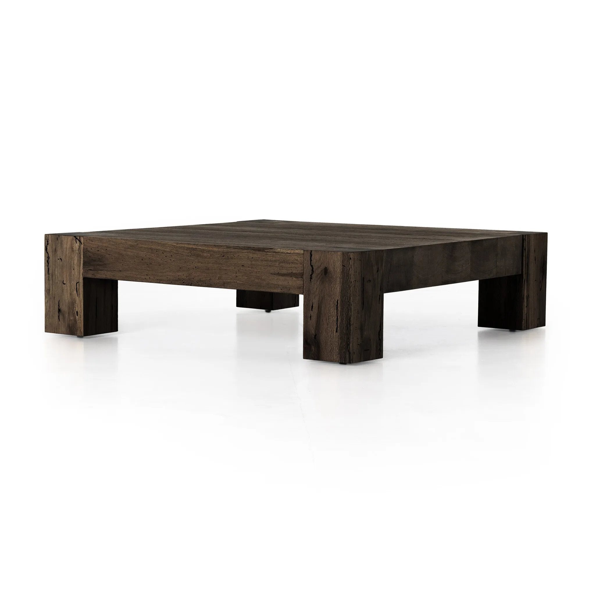 Made from thick-cut oak veneer with a faux rustic finish made to emulate wormwood oak, this low, large-scale coffee table features chunky squared legs and dovetail joinery detailing.As enthusiasts of wabi sabi materials at Amethyst, we love the warm modern inspired Abaso Coffee Table - Ebony Rustic Wormwood Oak. Amethyst Home provides interior design, new home construction design consulting, vintage area rugs, and lighting in the Calabasas metro area.