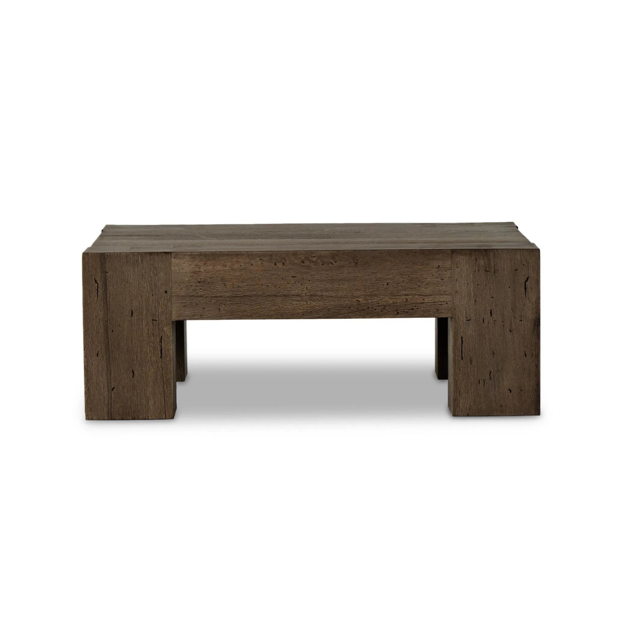 Made from thick-cut oak veneer with a faux rustic finish made to emulate wormwood oak, this low, large-scale coffee table features chunky squared legs and dovetail joinery detailing.As enthusiasts of wabi sabi materials at Amethyst, we love the warm modern inspired Abaso Coffee Table - Ebony Rustic Wormwood Oak. Amethyst Home provides interior design, new home construction design consulting, vintage area rugs, and lighting in the Portland metro area.