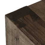 Made from thick-cut oak veneer with a faux rustic finish made to emulate wormwood, this end table features chunky squared legs and dovetail joinery detailing.As fans of modern design at Amethyst, we love the designer inspired Abaso End Table - Ebony Rustic Wormwood Oak. Amethyst Home provides interior design, new home construction design consulting, vintage area rugs, and lighting in the Austin metro area.