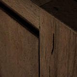 Made from thick-cut oak veneer with a rustic ebony finish, this spacious media console features a pedestal base and dovetail joinery detailing.As enthusiasts of luxe design at Amethyst, we love the nature inspired Abaso Media Console - Ebony Rustic Wormwood Oak. This item pairs well with other brands such as Surya and is perfect for eclectic homes Amethyst Home provides interior design, new home construction design consulting, vintage area rugs, and lighting in the Charlotte metro area.