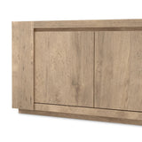 Made from thick-cut oak veneer with a rustic finish, this spacious media console features a pedestal base and dovetail joinery detailing.As lovers of clean aesthetics at Amethyst, we love the warm modern inspired Abaso Media Console - Whitewash Rustic Wormwood Oak. Amethyst Home provides interior design, new home construction design consulting, vintage area rugs, and lighting in the Boston metro area.