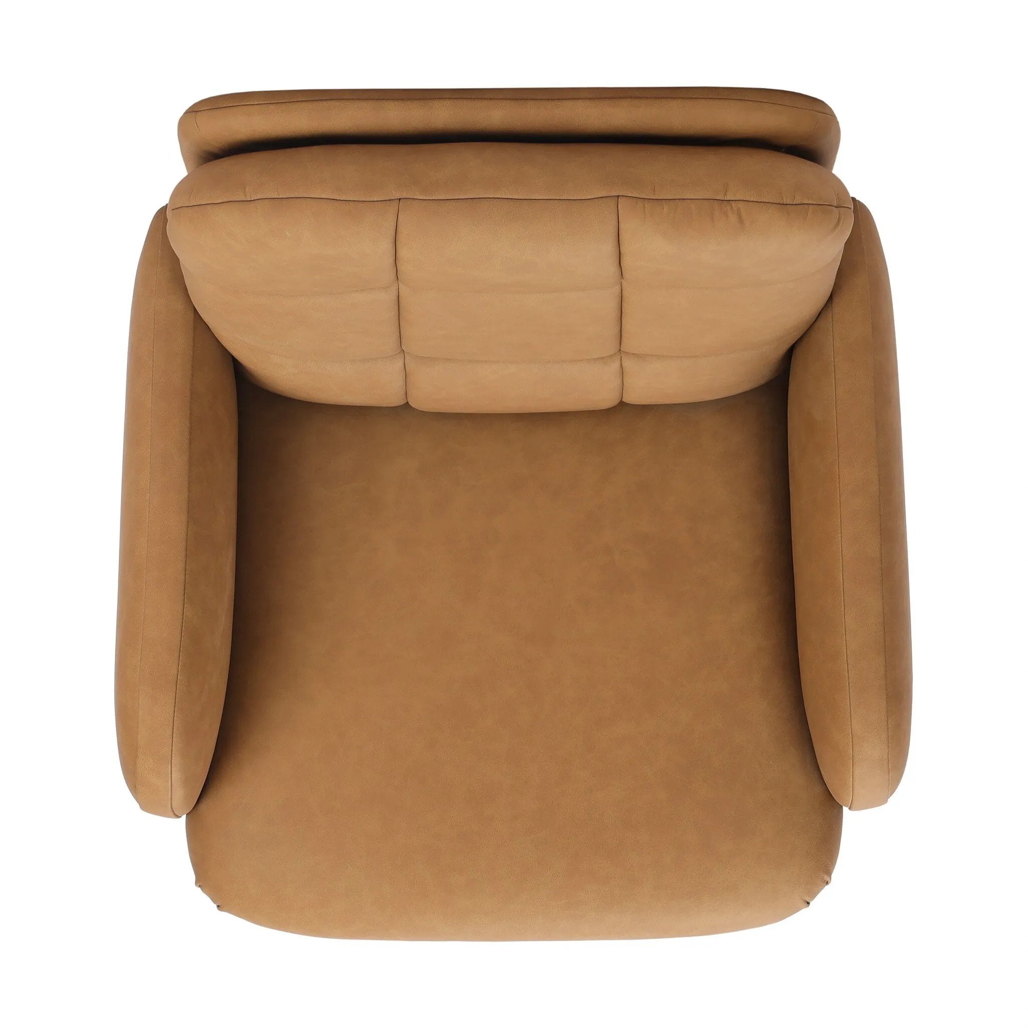 Plush top-grain leather and soft, rounded elements make for a comfortable sit. The oversized desk chair’s simplified tufting adds texture and visual movement to your office. A height-adjustable 360-degree swivel base with casters allows for easy accommodation. Amethyst Home provides interior design, new home construction design consulting, vintage area rugs, and lighting in the Seattle metro area.