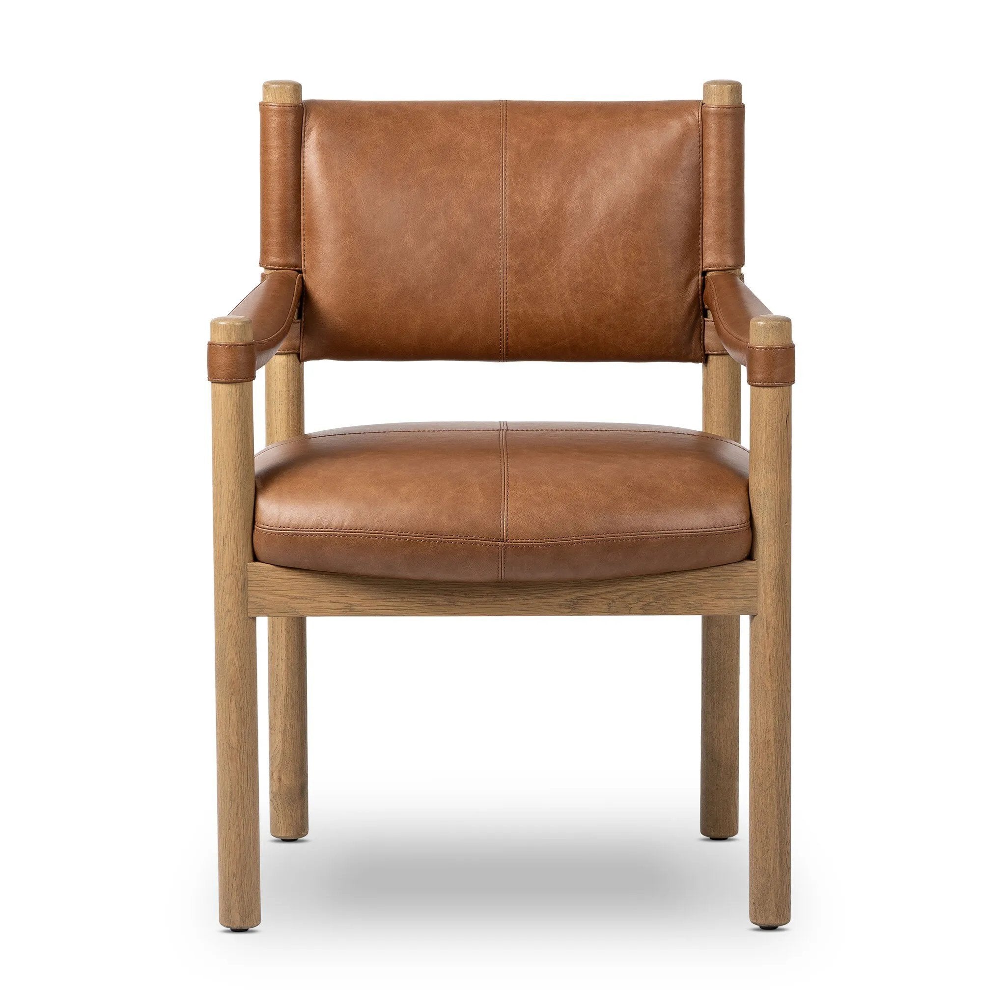 Adaline Sonoma Chestnut Dining Armchair | Amethyst Home