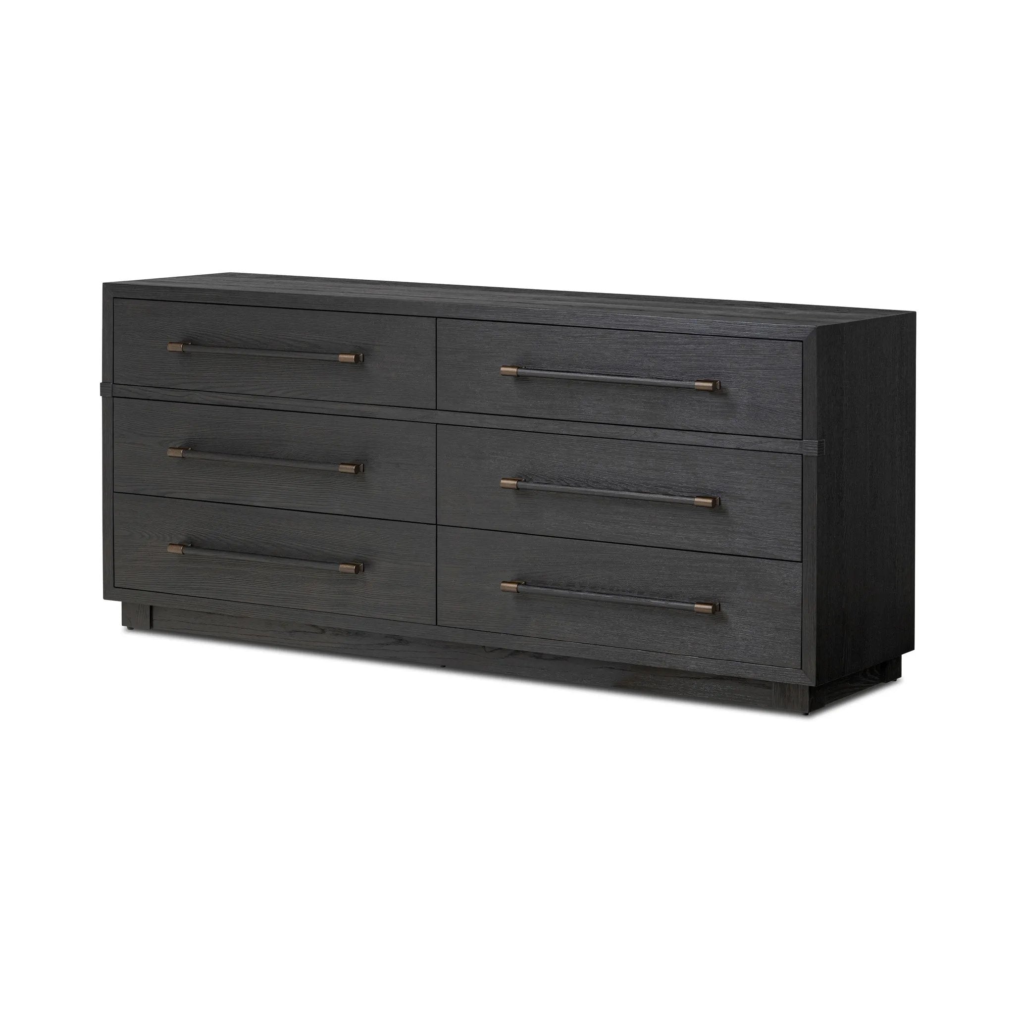 Adolfo Modern Black Ash 6 Drawer Dresser | Amethyst Home