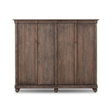 Taking after an antique from China, this inspired cabinet features overlapping double doors and rounded accents. Crafted from solid pine and veneers in a distressed finish for a rustic look Amethyst Home provides interior design, new home construction design consulting, vintage area rugs, and lighting in the Nashville metro area.