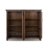 Taking after an antique from China, this inspired cabinet features overlapping double doors and rounded accents. Crafted from solid pine and veneers in a distressed finish for a rustic look Amethyst Home provides interior design, new home construction design consulting, vintage area rugs, and lighting in the Portland metro area.