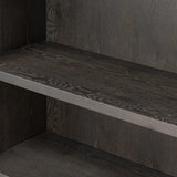 Baroque-period detailing gives this oak cabinet its  classic look. Made from black oak with a metal base and ring pulls, as well as cabriole-like legs to soften the lines Amethyst Home provides interior design, new home construction design consulting, vintage area rugs, and lighting in the Washington metro area.