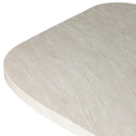 This outdoor dining table features a double pedestal silhouette that's defined by striking contrast between a smooth, refined top and heavily textured legs for a look that's straight from the quarry. It comes together with a water transfer technique on concrete that mimics natural marble. Amethyst Home provides interior design, new home construction design consulting, vintage area rugs, and lighting in the Salt Lake City metro area.