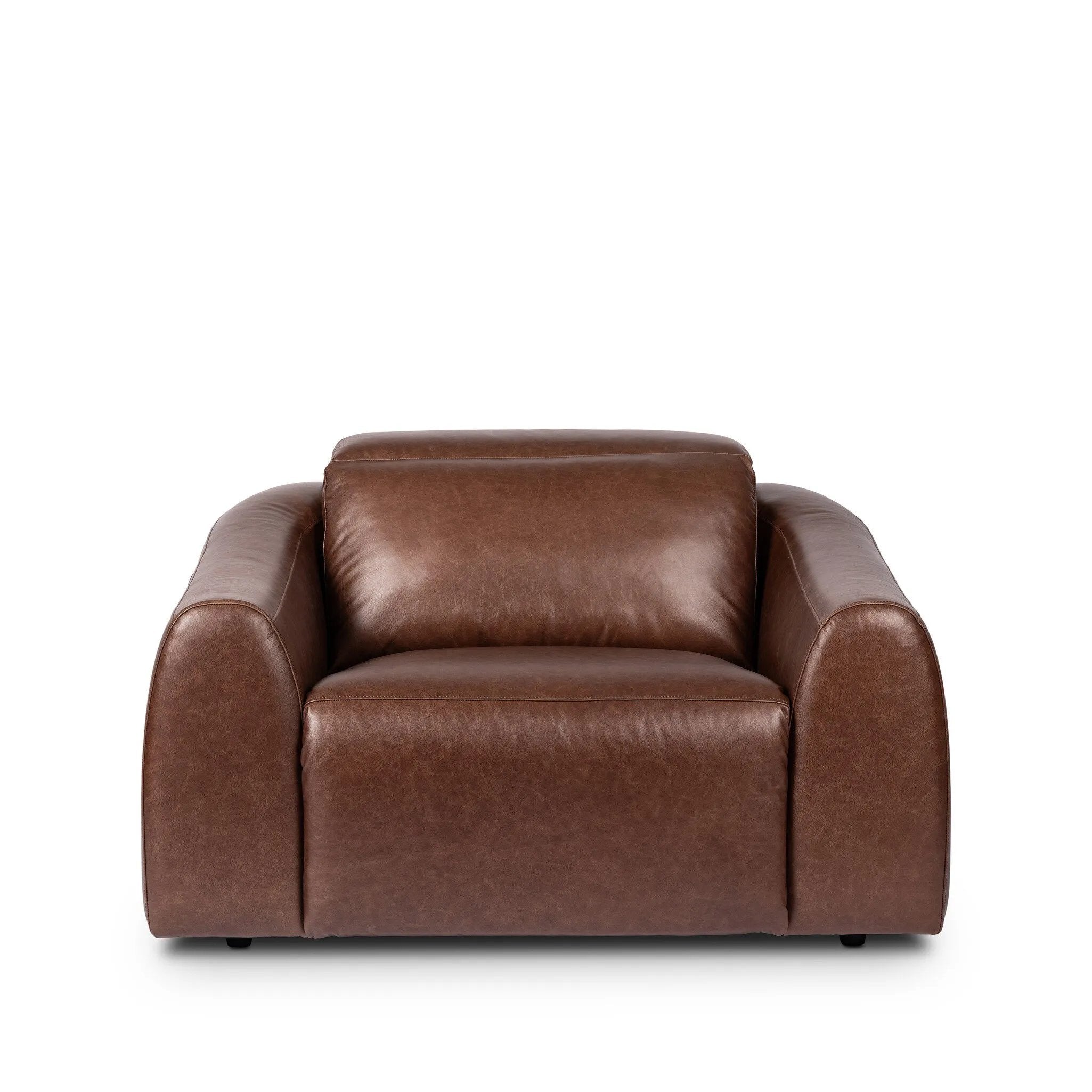 Introducing an Italian-inspired modern recliner chair. Sectional features waterfall seating, curved arms, adjustable headrests, articulating footrests and rounded back corners. The concealed power motion adjusts comfort level. There is a six-motor maximum per power outlet. Each motor comes with a two-year warranty. Amethyst Home provides interior design, new home construction design consulting, vintage area rugs, and lighting in the Houston metro area.