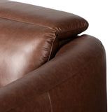 Introducing an Italian-inspired modern sectional with a suite of seating that reclines. Each seat has its very own reclining mechanism so that everyone can sit back and relax. Sectional features waterfall seating, curved arms, adjustable headrests, articulating footrests and rounded back corners. The concealed power motion adjusts comfort level. Amethyst Home provides interior design, new home construction design consulting, vintage area rugs, and lighting in the Park City metro area.