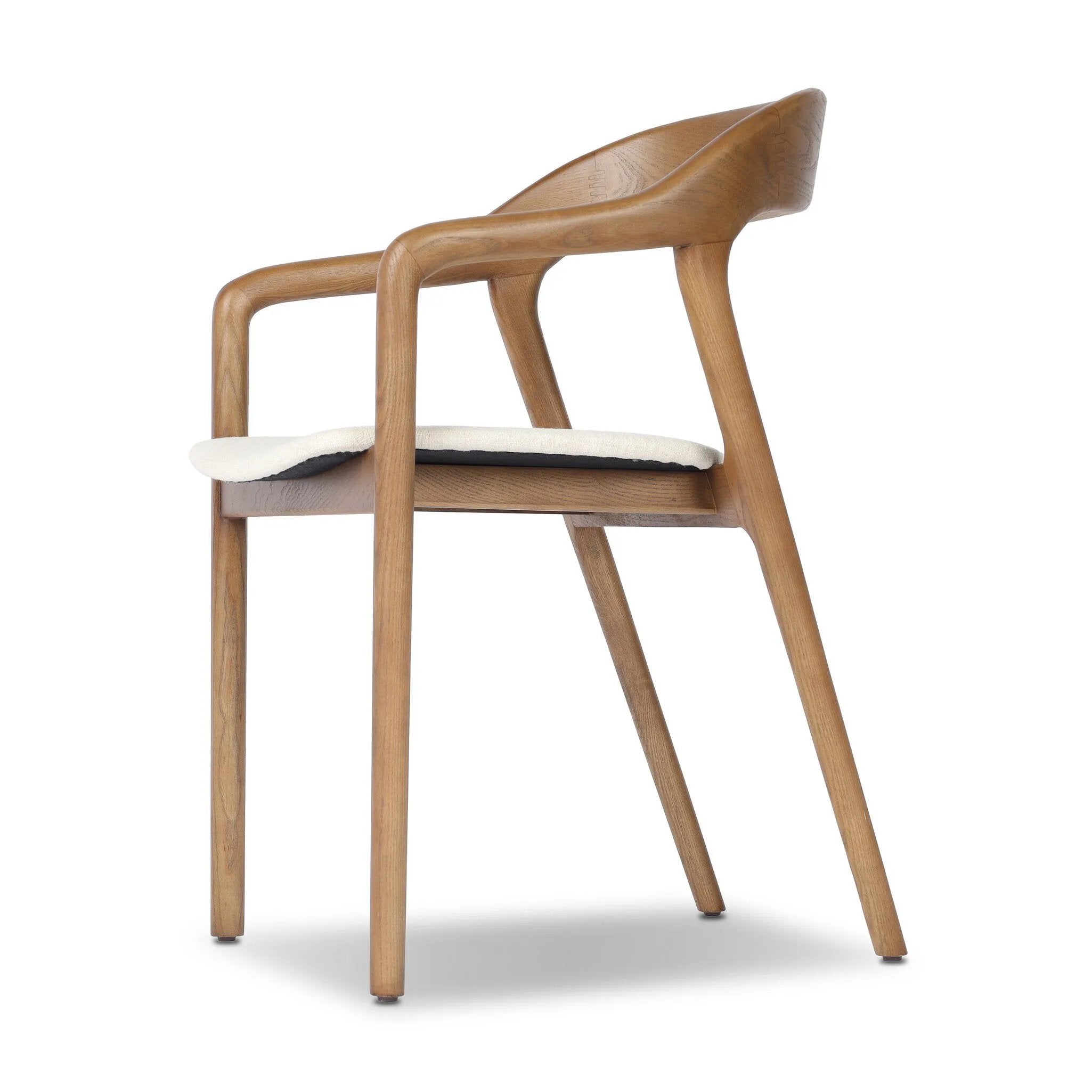 Make it monochromatic. Inspired by simple Scandinavian styling, solid ash forms a shapely open frame for top-grain leather seating Amethyst Home provides interior design, new home construction design consulting, vintage area rugs, and lighting in the Calabasas metro area.