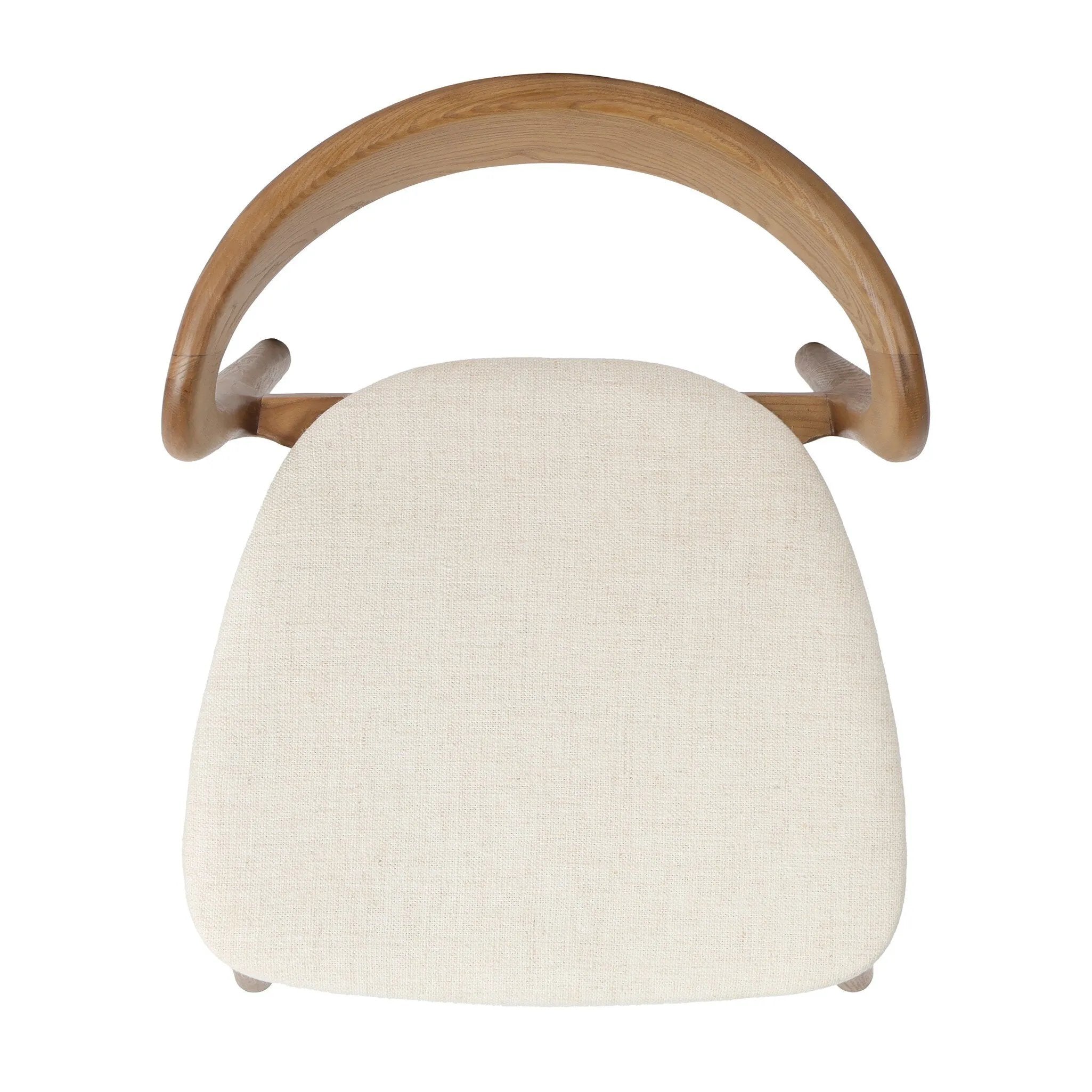 Inspired by clean, simple Scandinavian styling, solid ash forms a shapely, open frame for tan top-grain leather seating in a monochromatic tone Amethyst Home provides interior design, new home construction design consulting, vintage area rugs, and lighting in the Nashville metro area.