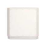 Uniquely made from ivory-painted linen, a beautifully curved drawer chest gives shape to generous storage for clothes, accessories and more Amethyst Home provides interior design, new home construction design consulting, vintage area rugs, and lighting in the Calabasas metro area.