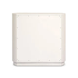 Uniquely made from ivory-painted linen, a beautifully curved drawer chest gives shape to generous storage for clothes, accessories and more Amethyst Home provides interior design, new home construction design consulting, vintage area rugs, and lighting in the Calabasas metro area.