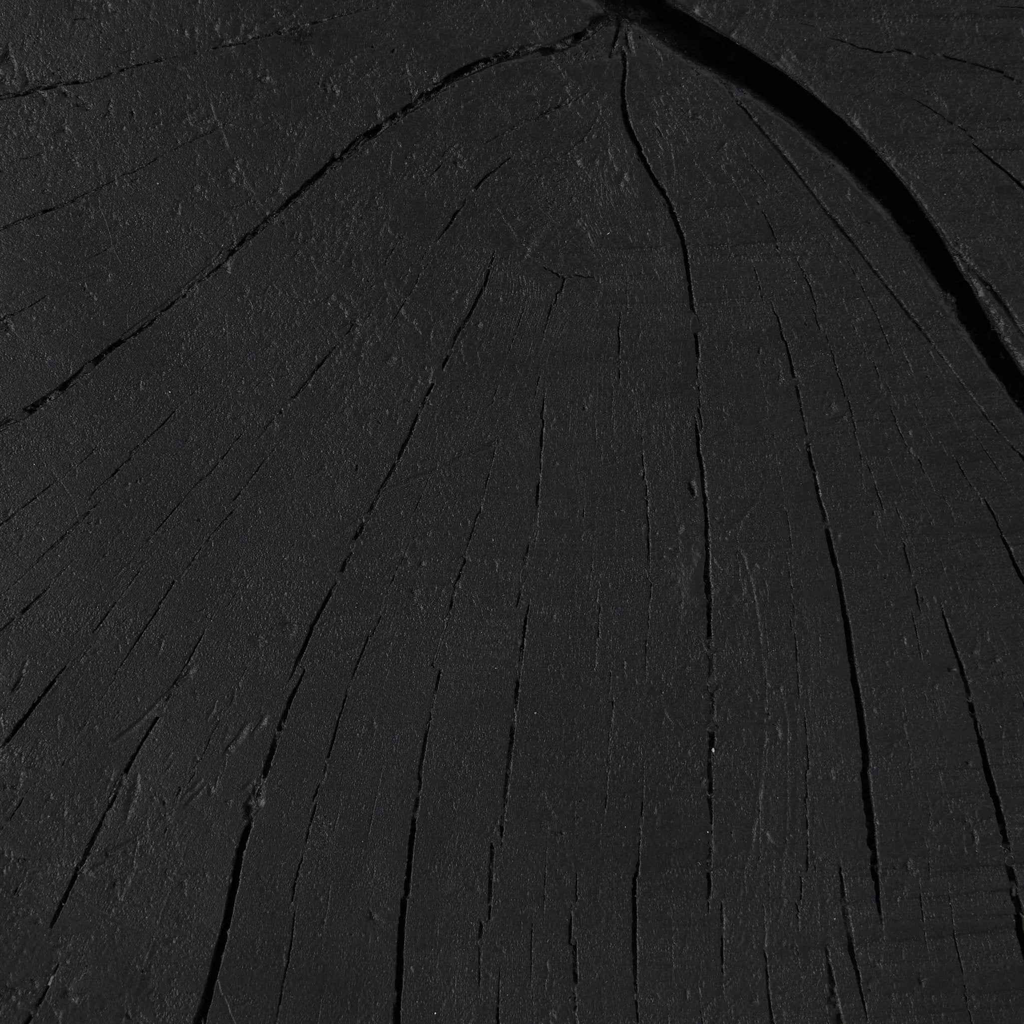 Ground any room with a style inspired by the beautiful simplicity of nature. Made of black-finished resin, the form for this special piece is molded from a tree trunk, then cast in resin to recreate the same shape and texture of the trunk — talk about a true statement piece Amethyst Home provides interior design, new home construction design consulting, vintage area rugs, and lighting in the Austin metro area.