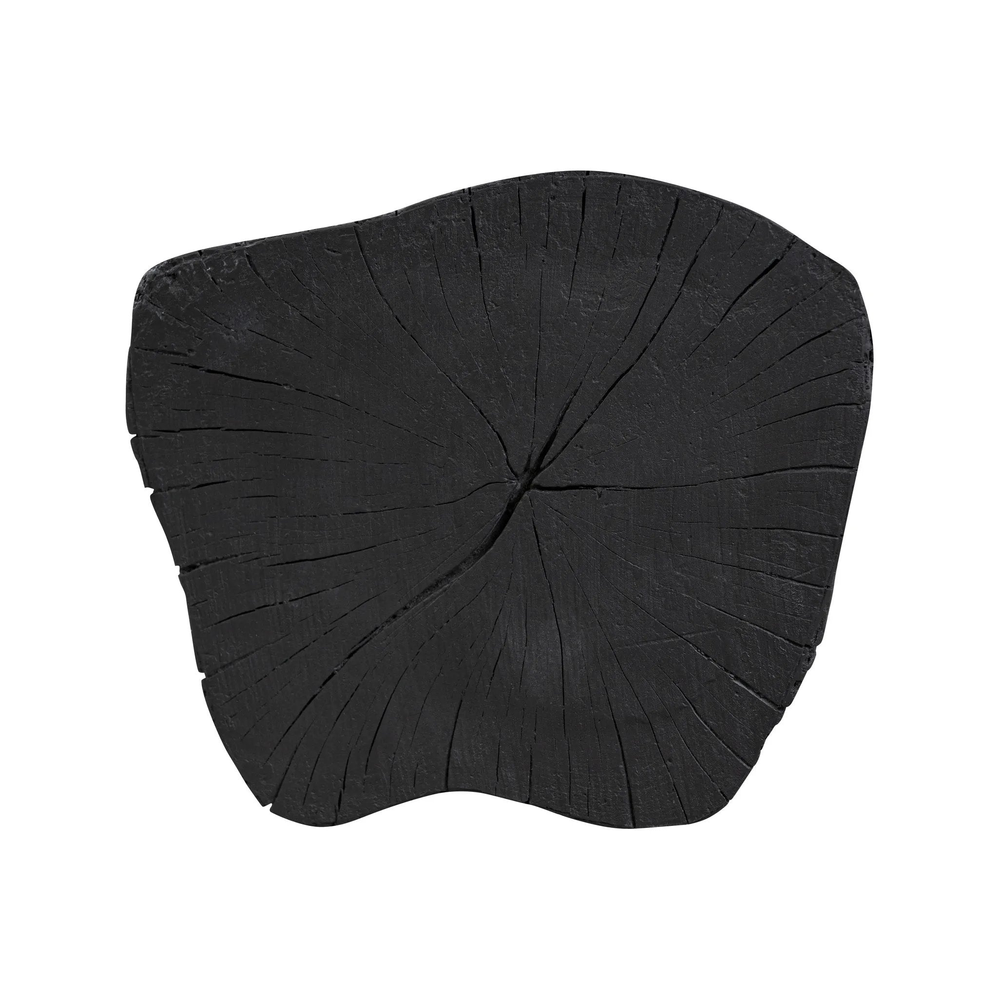 Ground any room with a style inspired by the beautiful simplicity of nature. Made of black-finished resin, the form for this special piece is molded from a tree trunk, then cast in resin to recreate the same shape and texture of the trunk — talk about a true statement piece Amethyst Home provides interior design, new home construction design consulting, vintage area rugs, and lighting in the Washington metro area.