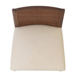 Featuring Antonia Savile Flax Cane Armless Dining Chair by Four Hands at Amethyst Home. Mixed materials refresh a retro style. Cane frames performance fabric seating with slight distressing, bringing more character to the seat. Performance fabrics are specially created to withstand spills, stains, high traffic and wear, ensuring long-term comfort and unmat. Amethyst Home provides interior design, new home construction design consulting, vintage area rugs, and lighting in the Scottsdale metro area.