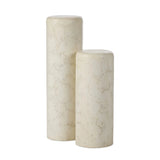 Minimalist design with a soft bullnose edge detail softens a pair of cylindrical pedestals, grounded by aged white concrete that's rich in texture.As lovers of modern style at Amethyst, we love the warm modern inspired Arati Pedestal Set - Aged White Concrete. Amethyst Home provides interior design, new home construction design consulting, vintage area rugs, and lighting in the Miami metro area.