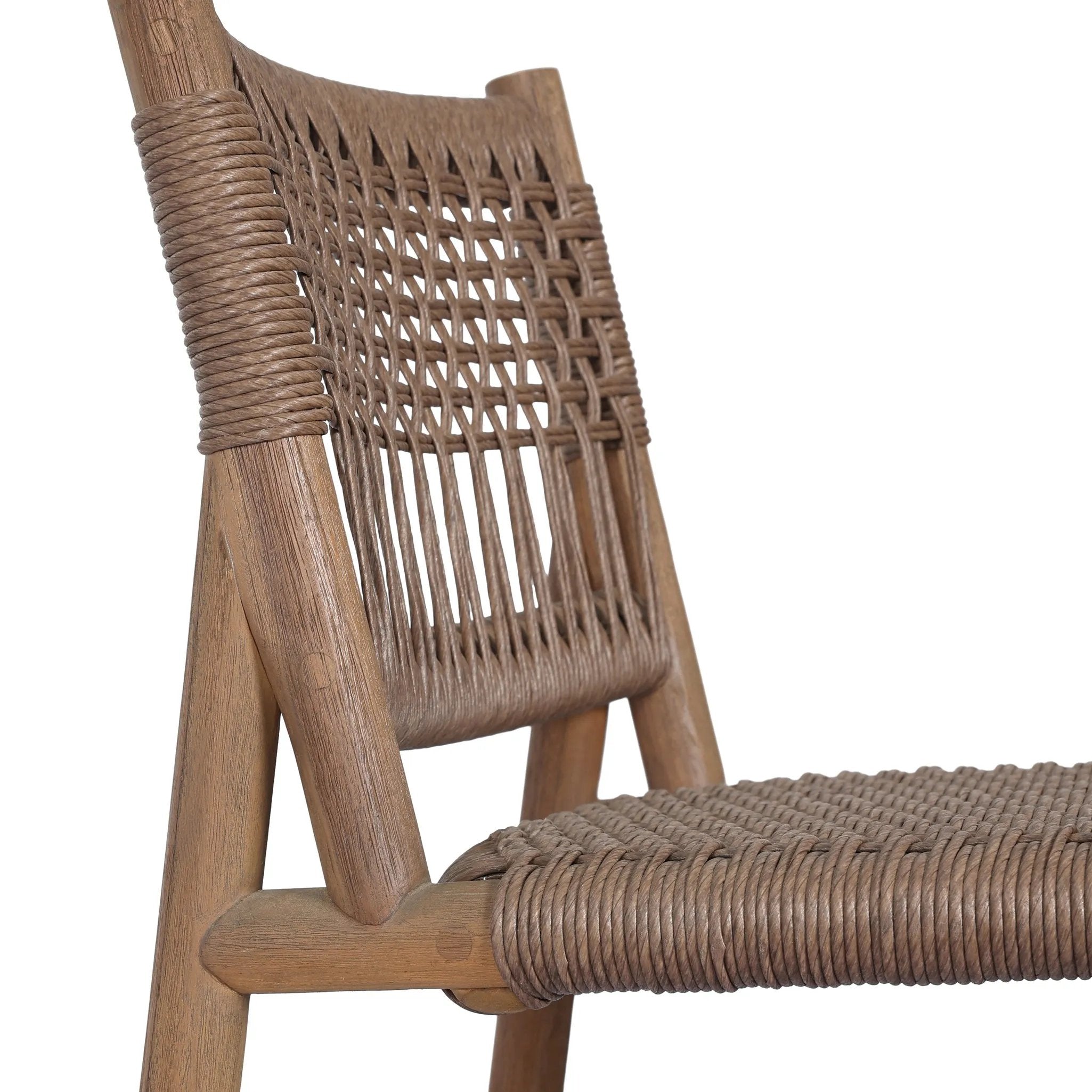 A Craftsman-inspired outdoor dining chair, with a deconstructed woven seat back for airy visual interest. Cover or store indoors during inclement weather and when not in use Amethyst Home provides interior design, new home construction design consulting, vintage area rugs, and lighting in the Monterey metro area.