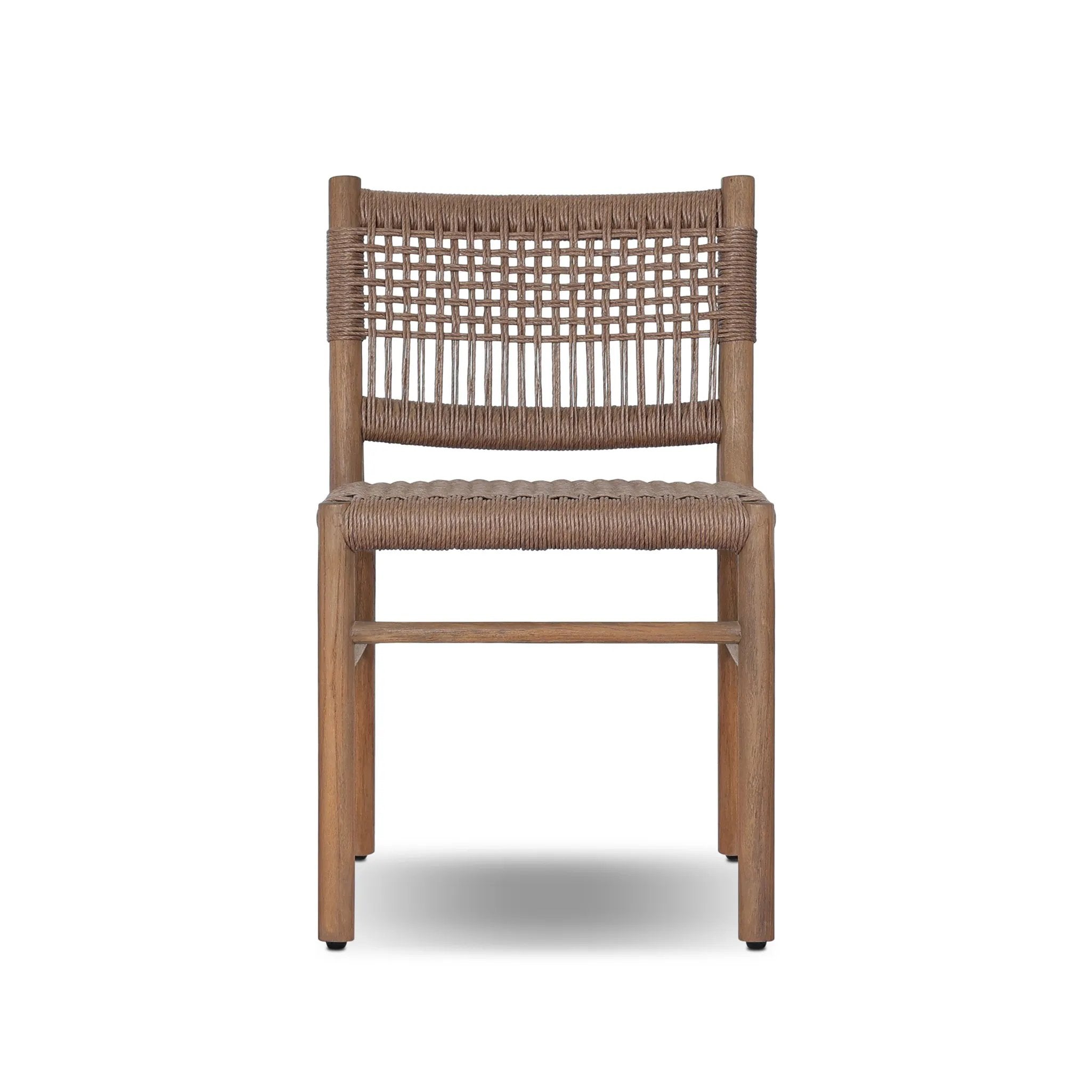 A Craftsman-inspired outdoor dining chair, with a deconstructed woven seat back for airy visual interest. Cover or store indoors during inclement weather and when not in use Amethyst Home provides interior design, new home construction design consulting, vintage area rugs, and lighting in the Omaha metro area.