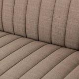 Featuring Augustine Crypton Nomad Taupe Sofa by Four Hands at Amethyst Home. Velvety poly-blend seating takes on dramatic channeling and rich navy hue for trend-forward texture and sumptuous sit.88"Overall Dimensions: 88.00"w x 35.00"d x 26.50"hWeight: 105.82 lbs97"Overall Dimensions: 97.00"w x 35.00"d x 26.50"hWeight: 123.02 lbsMaterials: 92% Polyester, 8. Amethyst Home provides interior design, new home construction design consulting, vintage area rugs, and lighting in the Alpharetta metro area.