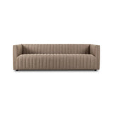 Featuring Augustine Crypton Nomad Taupe Sofa by Four Hands at Amethyst Home. Velvety poly-blend seating takes on dramatic channeling and rich navy hue for trend-forward texture and sumptuous sit.88"Overall Dimensions: 88.00"w x 35.00"d x 26.50"hWeight: 105.82 lbs97"Overall Dimensions: 97.00"w x 35.00"d x 26.50"hWeight: 123.02 lbsMaterials: 92% Polyester, 8. Amethyst Home provides interior design, new home construction design consulting, vintage area rugs, and lighting in the Washington metro area.