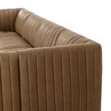 Featuring Augustine Palermo Drift Dining Banquette U Shape 106" by Four Hands at Amethyst Home. The beauty of this modular piece is that the vertical channeling makes for a cohesive feel despite being modular. Your new favorite place to enjoy morning coffee. A U-shaped dining banquette is upholstered in tan top-grain leather with a beautifully pronounced g. Amethyst Home provides interior design, new home construction design consulting, vintage area rugs, and lighting in the Scottsdale metro area.