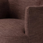 This drum-style, 360-degree swivel chair is covered in a unique plum fabric, with bullion fringe on the bottom for drama.As enthusiasts of wabi sabi design at Amethyst, we love the designer inspired Aurora Fringe Swivel Chair - Laughlin Plum. This item pairs well with other brands such as Surya and is perfect for modern homes Amethyst Home provides interior design, new home construction design consulting, vintage area rugs, and lighting in the Winter Garden metro area.
