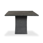 Featuring Bala Aged Grey Outdoor Dining Table 72" by Four Hands at Amethyst Home. Aged grey aluminum and a tapered pedestal base bring sculptural presence to this rectangular table. Designed for versatility, its clean lines and subtle texture make it a striking addition to indoor or outdoor spaces. Cover or store indoors during inclement weather and when not i. Amethyst Home provides interior design, new home construction design consulting, vintage area rugs, and lighting in the Austin metro area.