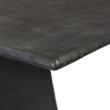 Featuring Bala Aged Grey Outdoor Dining Table 72" by Four Hands at Amethyst Home. Aged grey aluminum and a tapered pedestal base bring sculptural presence to this rectangular table. Designed for versatility, its clean lines and subtle texture make it a striking addition to indoor or outdoor spaces. Cover or store indoors during inclement weather and when no. Amethyst Home provides interior design, new home construction design consulting, vintage area rugs, and lighting in the Calabasas metro area.