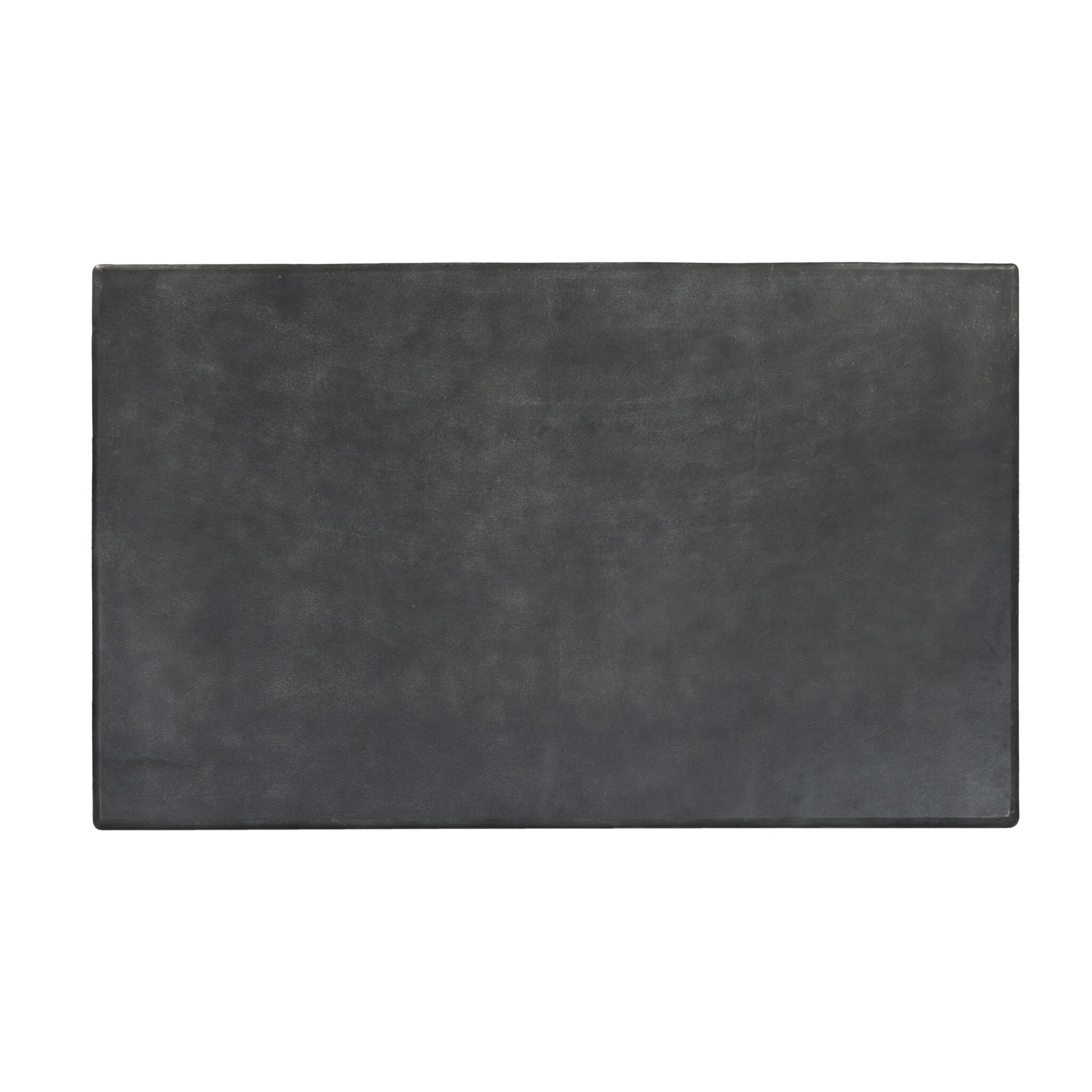 Featuring Bala Aged Grey Outdoor Dining Table 72" by Four Hands at Amethyst Home. Aged grey aluminum and a tapered pedestal base bring sculptural presence to this rectangular table. Designed for versatility, its clean lines and subtle texture make it a striking addition to indoor or outdoor spaces. Cover or store indoors during inclement weather and when . Amethyst Home provides interior design, new home construction design consulting, vintage area rugs, and lighting in the Kansas City metro area.