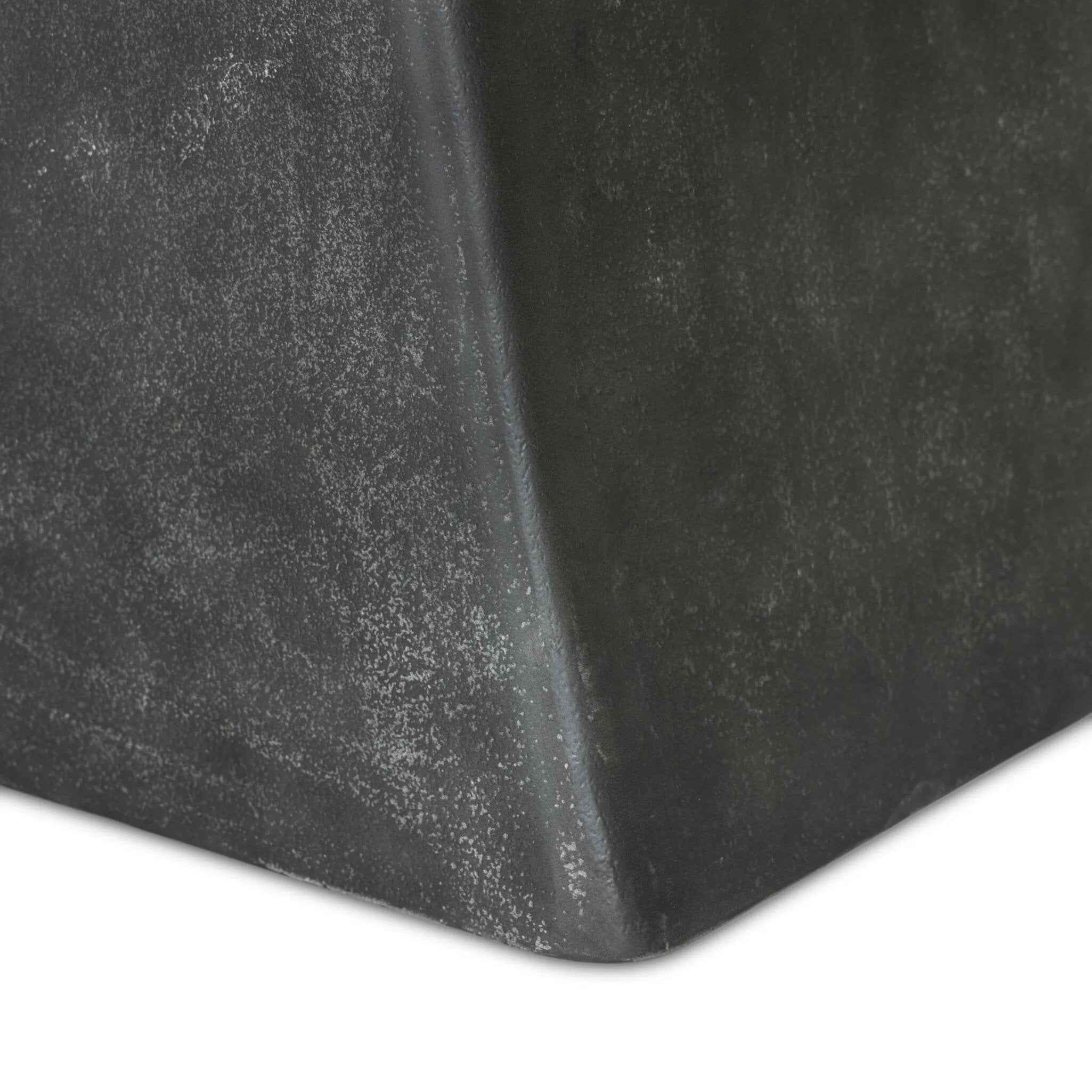 Featuring Bala Aged Grey Outdoor Dining Table 72" by Four Hands at Amethyst Home. Aged grey aluminum and a tapered pedestal base bring sculptural presence to this rectangular table. Designed for versatility, its clean lines and subtle texture make it a striking addition to indoor or outdoor spaces. Cover or store indoors during inclement weather and when not. Amethyst Home provides interior design, new home construction design consulting, vintage area rugs, and lighting in the Portland metro area.