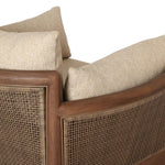 A fresh twist on classic cane weaving, this outdoor chair meets timeless design with durable, all-weather materials and a 360 swivel. Soft curves, plush cushions and elegant woven details bring indoor comfort outside, creating a seamless flow between your spaces. Elevate your outdoor living with a piece that feels as inviting as it looks. Amethyst Home provides interior design, new home construction design consulting, vintage area rugs, and lighting in the Salt Lake City metro area.