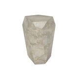 Finished in a unique sage green, a modern-minded end table of solid marble makes quite the statement in any space. Faceted for an extra angular look.As enthusiasts of luxe aesthetics at Amethyst, we love the warm modern inspired Basett End Table - Sage Green Marble. Amethyst Home provides interior design, new home construction design consulting, vintage area rugs, and lighting in the Alpharetta metro area.