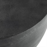 An aged grey finish highlights aluminum's natural depth, for a sleek, simple look with implied movement. Stylish indoors or out. Cover or store indoors during inclement weather and when not in use.As lovers of wabi sabi style at Amethyst, we love the warm modern inspired Basil Outdoor End Table - Aged Grey. Amethyst Home provides interior design, new home construction design consulting, vintage area rugs, and lighting in the Houston metro area.