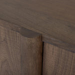 This unique, texture-driven piece offers an updated take on classic crocodile. Made from weathered solid mango, with embossed walnut door fronts. A subtly softened profile balances chunky legs, with bullnose details completing the look. Amethyst Home provides interior design, new home construction design consulting, vintage area rugs, and lighting in the Newport Beach metro area.