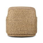For a casual, coastal vibe, this outdoor chair takes on the classic slipper silhouette with added dimension and movement atop a 360-swivel base. It's all about the heavy braided weave technique: Faux banana leaf comes together in a mix of weave formats for added visual interest, finishing with a cord wrap detail on the arms. Amethyst Home provides interior design, new home construction design consulting, vintage area rugs, and lighting in the Des Moines metro area.