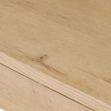 Tapered, curved legs highlight this three-drawer aged-oak writing desk crafted with solid and thick wood veneers Amethyst Home provides interior design, new home construction design consulting, vintage area rugs, and lighting in the Seattle metro area.