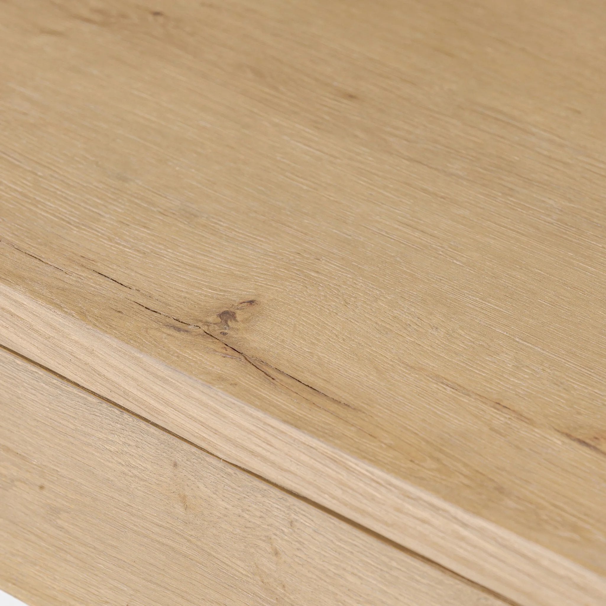 Tapered, curved legs highlight this three-drawer aged-oak writing desk crafted with solid and thick wood veneers Amethyst Home provides interior design, new home construction design consulting, vintage area rugs, and lighting in the Seattle metro area.