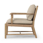 Featuring Bethan Antwerp Taupe Chair by Four Hands at Amethyst Home. Unique texture modernizes this vintage-inspired design. On its back, natural paper cord is woven into a geometric windowpane, for a truly unique touch. Paddle arms, eased edges and petite finials reflect the expert artisanship behind this versatile piece, while feather-blend box cushions . Amethyst Home provides interior design, new home construction design consulting, vintage area rugs, and lighting in the Alpharetta metro area.