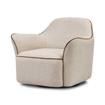 Featuring Bethany Alcala Wheat Swivel Chair by Four Hands at Amethyst Home. Laid-back wing styling adds dramatic form to this tailored 360-degree swivel chair upholstered in poly-linen performance fabric. The flared arms and comfortable S-spring seat are outlined in piping. Performance fabrics are specially created to withstand spills, stains, high traffic and. Amethyst Home provides interior design, new home construction design consulting, vintage area rugs, and lighting in the Boston metro area.