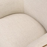 Featuring Bethany Alcala Wheat Swivel Chair by Four Hands at Amethyst Home. Laid-back wing styling adds dramatic form to this tailored 360-degree swivel chair upholstered in poly-linen performance fabric. The flared arms and comfortable S-spring seat are outlined in piping. Performance fabrics are specially created to withstand spills, stains, high traf. Amethyst Home provides interior design, new home construction design consulting, vintage area rugs, and lighting in the Winter Garden metro area.
